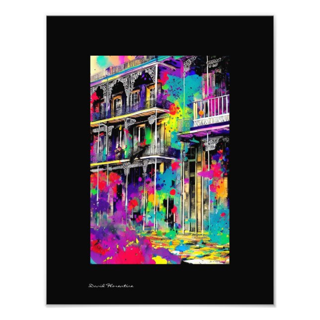 French Quarter Bubba's Balcony Print  (Front)