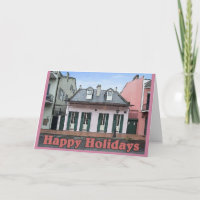 French Quarter Cottage Seasons Greetings Card