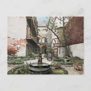French Quarter Courtyard Postcard
