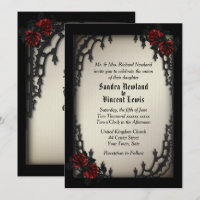 French Quarter Gothic Red Rose on Antique Gold