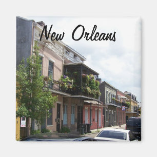 French Quarter Street View New Orleans Louisiana Magnet