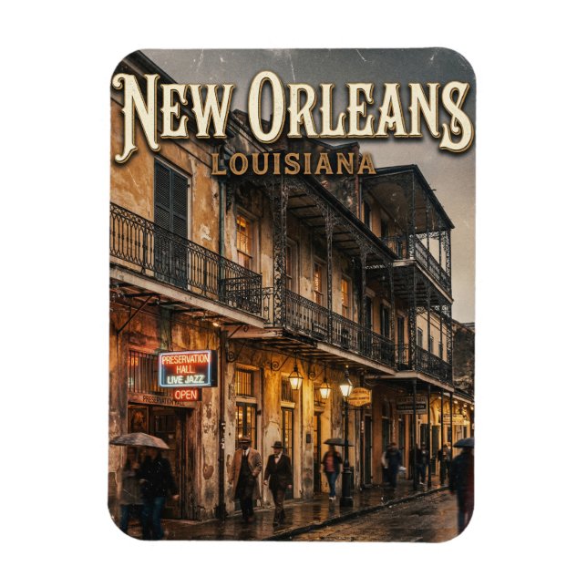 French Quarter USA Magnet (Vertical)