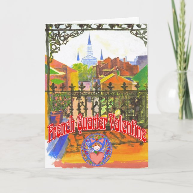 French Quarter Valentine Holiday Card (Front)