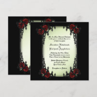French Quarter Victorian / Goth Theme Wedding  Inv