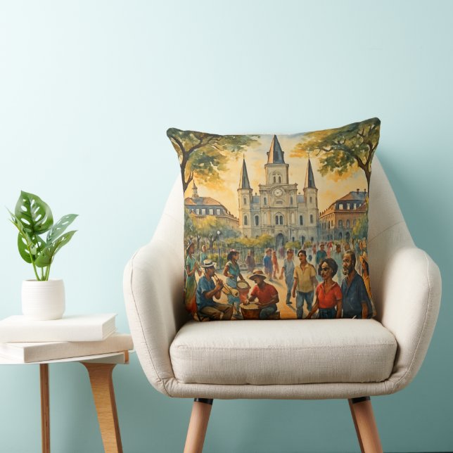 French Quarter Watercolor Cushion (Chair)