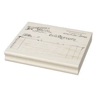 French Receipt Vintage Rubber Stamp
