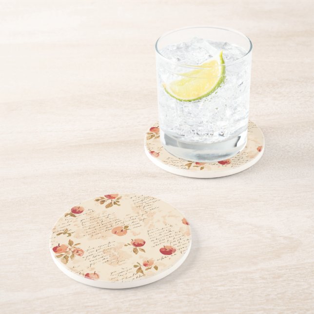 French Red Apples  Coaster (Side)
