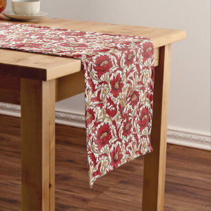 French Red Farmhouse Chic: Distressed Splendour Long Table Runner