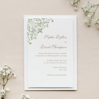 French Regency Green Fleur de Lis Pattern