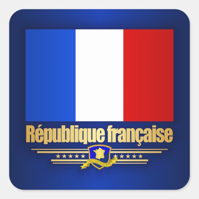French Republic Square Sticker (Front)