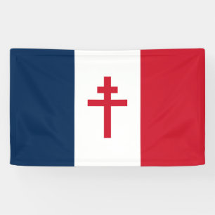 French resistance flag France symbol war cross his Banner