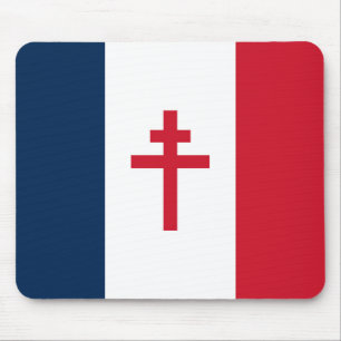 French resistance flag France symbol war cross his Mouse Pad