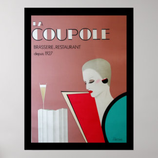 French Restaurant Art Deco French poster