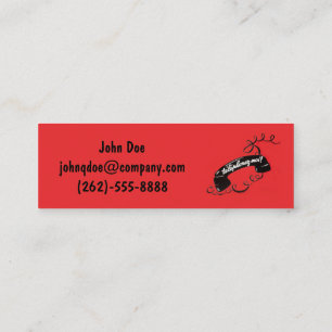 French Reto Business Card Corded Telephone Red