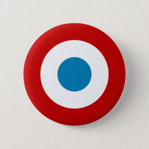 French Revolution Roundel France Cocarde Tricolore 6 Cm Round Badge