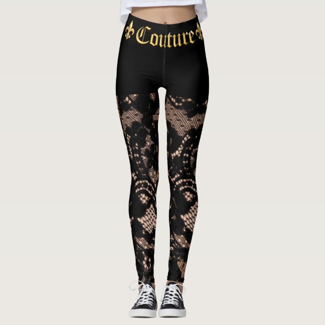 French Risque Couture  Leggings (Front)