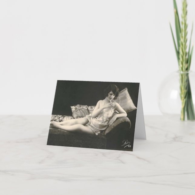 French Risque Photo Card (Front)