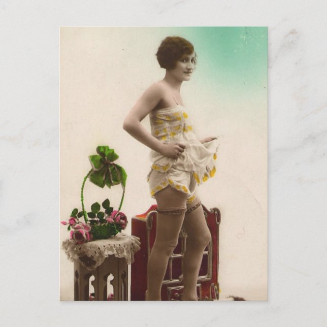 French Risqué Vintage  photo Postcard (Front)
