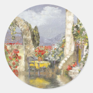 French Riviera Classic Round Sticker