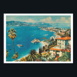 French Riviera, France Art Deco Poster<br><div class="desc">Add a touch of glamour with this Art Deco travel poster/postcard of the French Riviera. Featuring luxurious beaches and azure waters,  this piece captures the elegance of the Mediterranean. Perfect for travel lovers and fans of vintage design.</div>