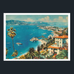 French Riviera, France Art Deco Poster<br><div class="desc">Add a touch of glamour with this Art Deco travel poster/postcard of the French Riviera. Featuring luxurious beaches and azure waters, this piece captures the elegance of the Mediterranean. Perfect for travel lovers and fans of vintage design.</div>
