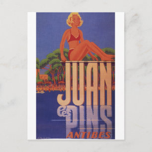 French Riviera Postcard Juan Les Pins Antibes