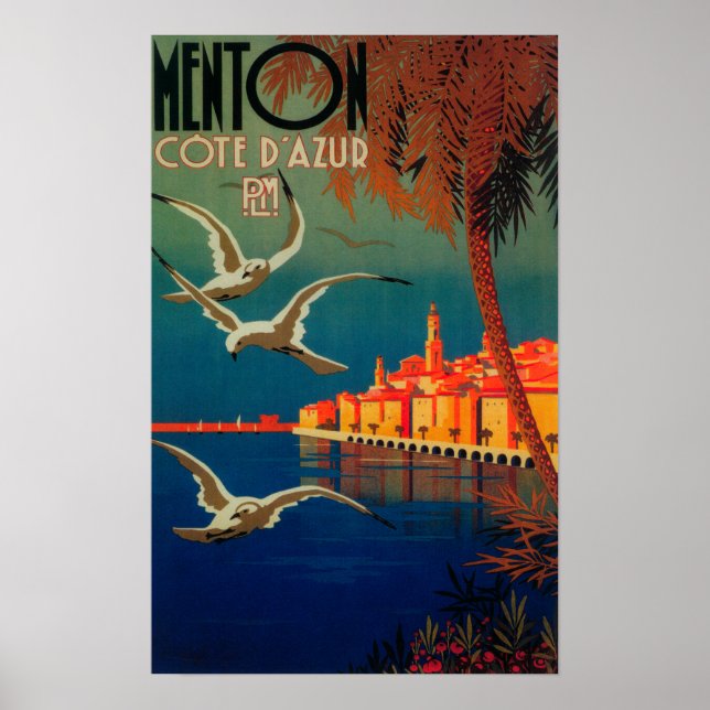 French Riviera Travel Poster # 1 (Front)