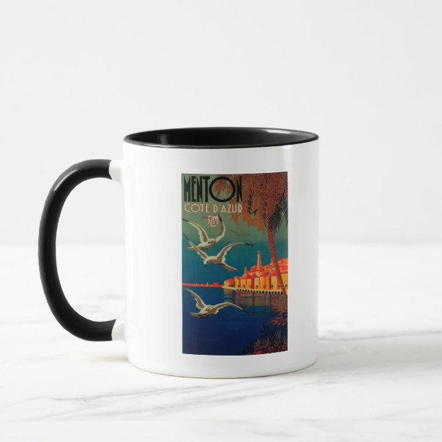 French Riviera Travel Poster # 1 Mug (Left)
