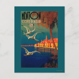 French Riviera Travel Poster # 1 Postcard