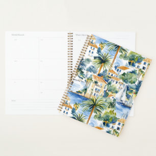 French Riviera Tropical Palm Trees Planner