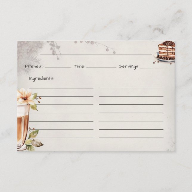French Roast Basic Recipe Card (Front)