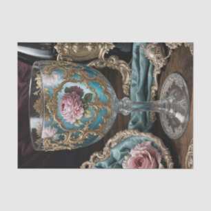 French Rococo Wine Goblet Decoupage Paper