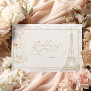 French Romance Wedding Blush ID870 Guest Book