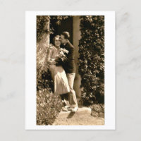 French Romantic Love Kiss Vintage
