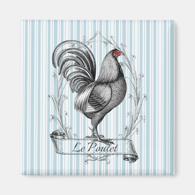 French Rooster Le Poulet Magnet (Front)