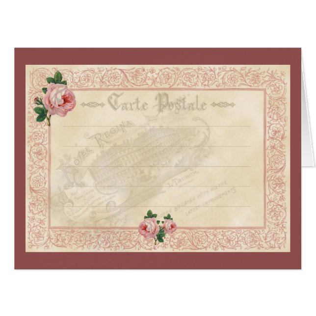 French Rose - Greeting Card (Front Horizontal)