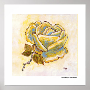 French Rose - South of France Rose Painting Gift Poster