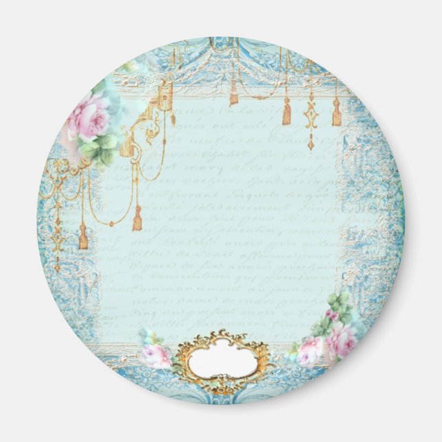 French roses n lace magnet (Front)
