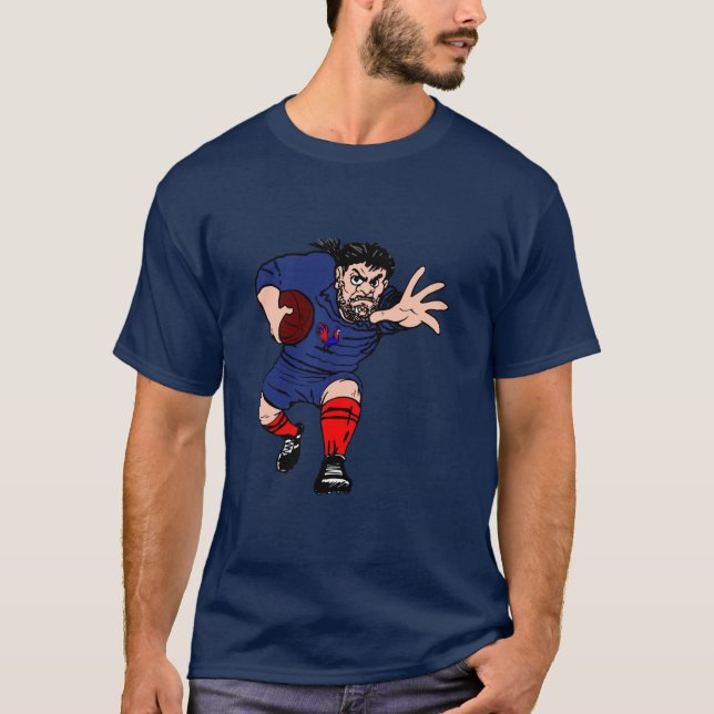 French Rugby Mens Athlete Sports Fan Rugby T-Shirt (Front)