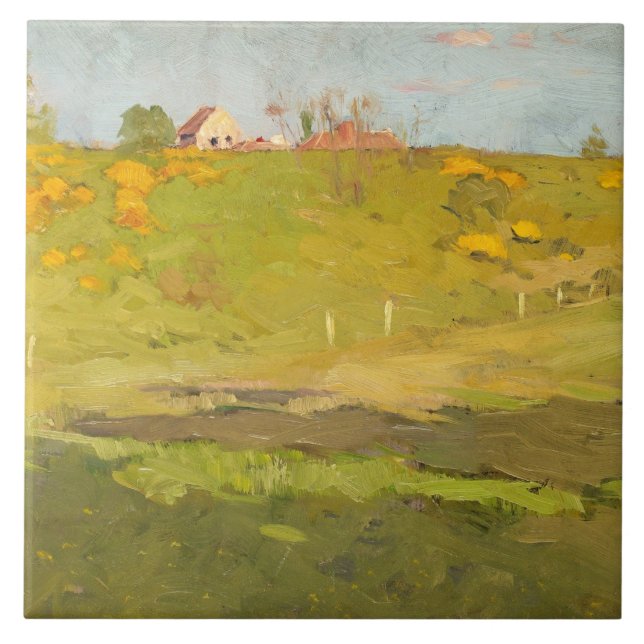 French Rural Landscape (by Georg Pauli) Tile (Front)