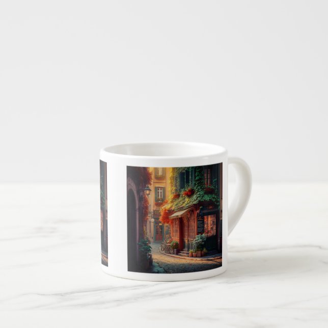 French Scene Espresso Mug  (Front Right)