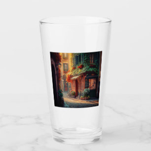 French Scene Glass Tumbler