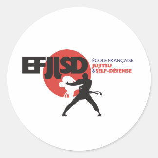 French School of JuJitsu and Self-Defense Classic Round Sticker
