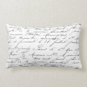 French Script Lumbar Cushion