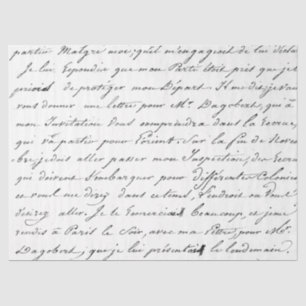 French Script Vintage Letter Cursive Handwriting Tissue Paper