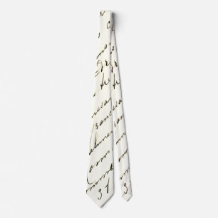 French Script Vintage Tie
