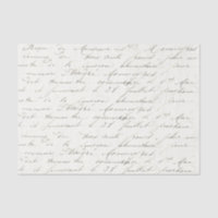 French Script Vintage Tissue Paper