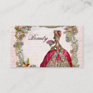 French Script Writing & Marie Antoinette Business Card