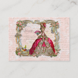 French Script Writing & Marie Antoinette Business Card