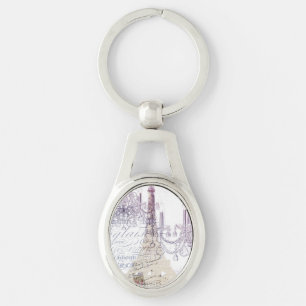 french scripts chandelier paris eiffel tower key ring